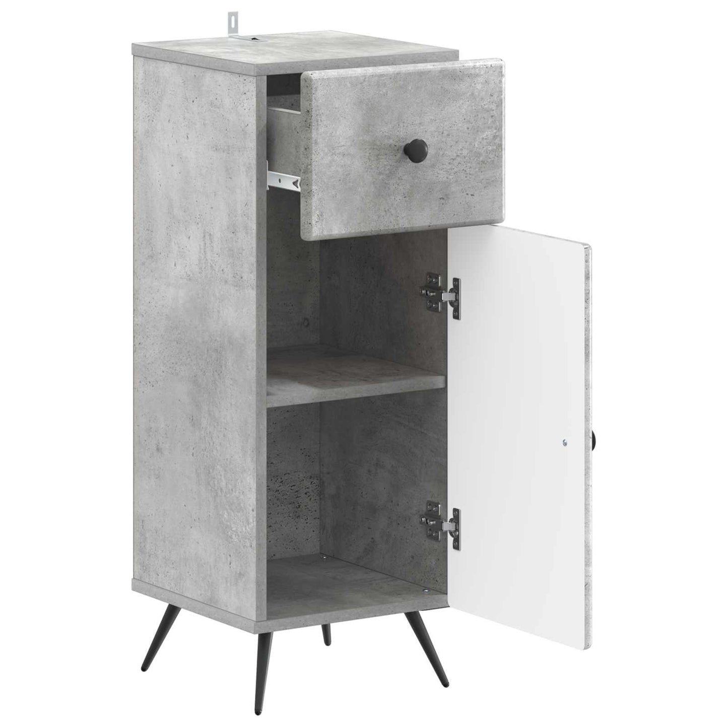 Badezimmer Aufbewahrungsschrank BREDA Betongrau 30 x 31 x 80 cm