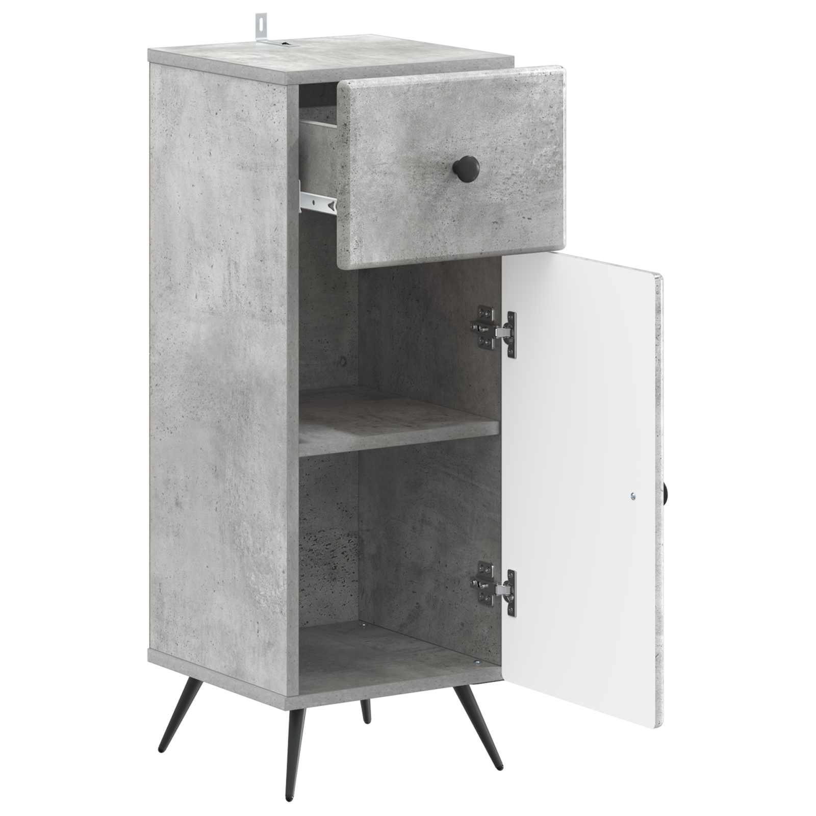 Badezimmer Aufbewahrungsschrank BREDA Betongrau 30 x 31 x 80 cm