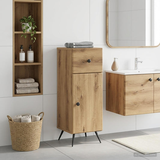 Badezimmer Aufbewahrungsschrank BREDA Artisan-Eiche