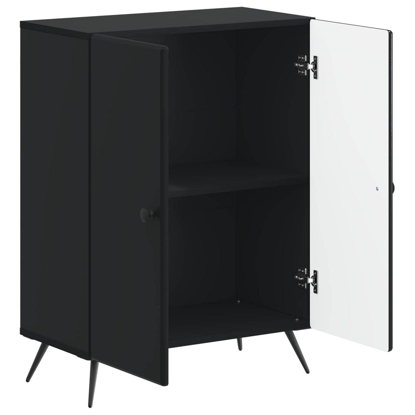 Badezimmer Aufbewahrungsschrank BREDA Schwarz 59,5 x 31 x 80 cm