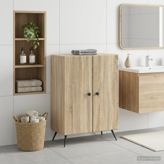 Badezimmer Aufbewahrungsschrank BREDA Sonoma-Eiche