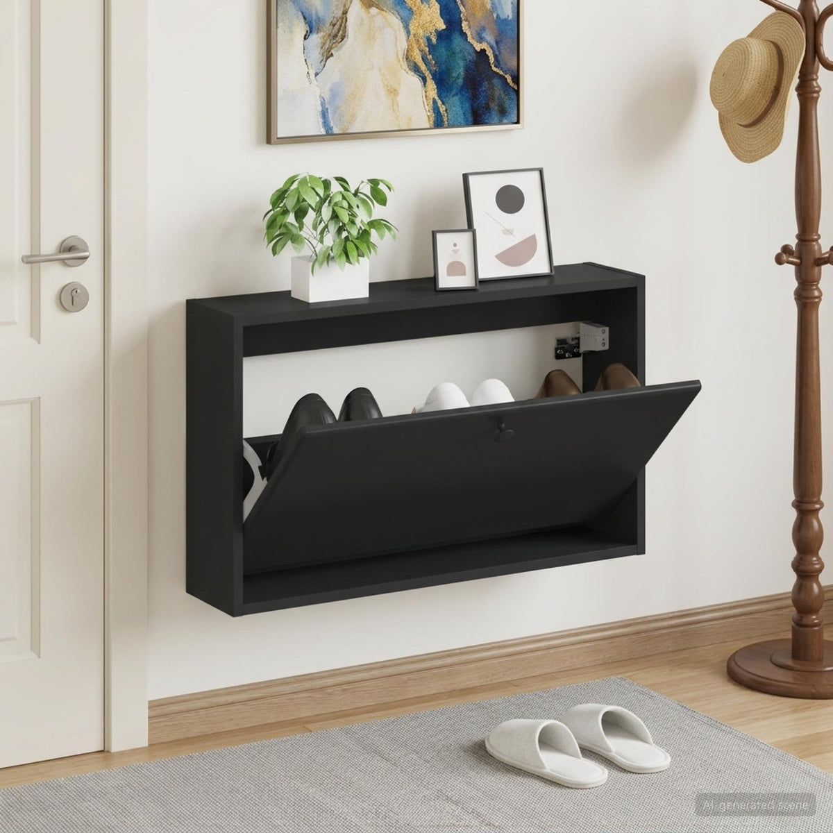 Wandmontierter Schuhschrank BREDA 71 x 17 x 43 cm Holzwerkstoff