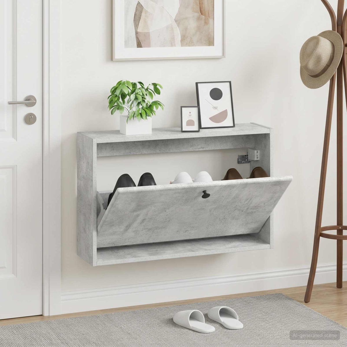 Wandmontierter Schuhschrank BREDA 71 x 17 x 43 cm Holzwerkstoff