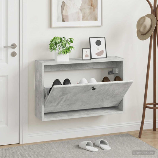 Wandmontierter Schuhschrank BREDA 71 x 17 x 43 cm Holzwerkstoff
