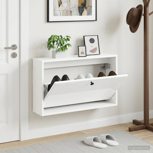 Wandmontierter Schuhschrank BREDA 71 x 17 x 43 cm Holzwerkstoff