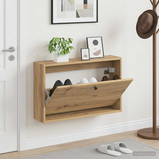 Wandmontierter Schuhschrank BREDA 71 x 17 x 43 cm Holzwerkstoff