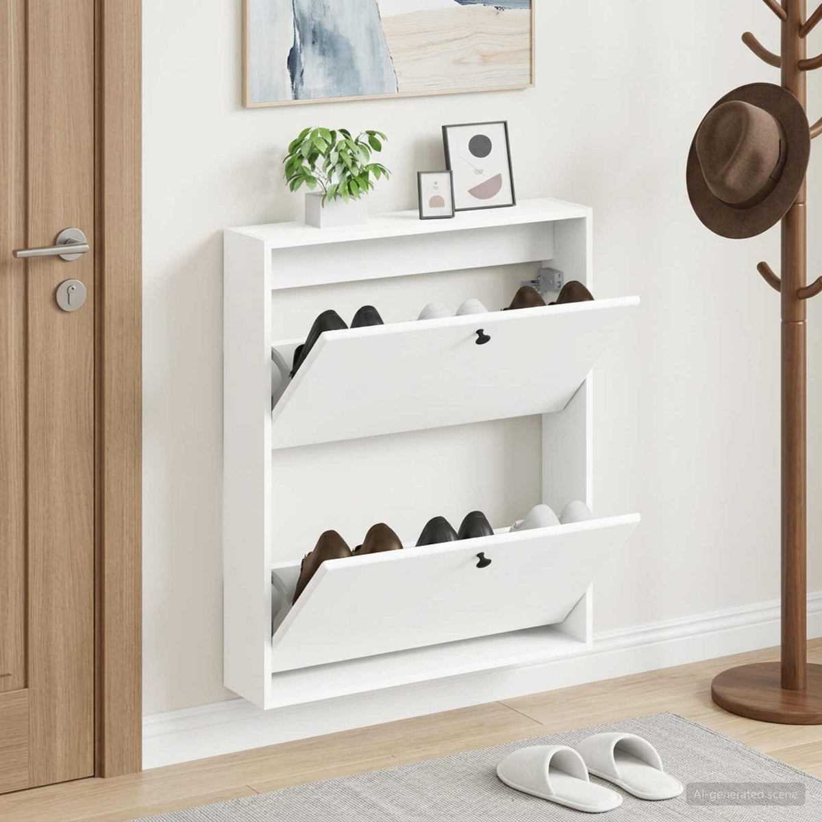 Wandmontierter Schuhschrank BREDA 71 x 17 x 86 cm Holzwerkstoff