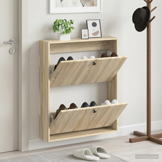 Wandmontierter Schuhschrank BREDA 71 x 17 x 86 cm Holzwerkstoff