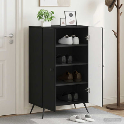Schuhschrank BREDA 59,5 x 39,5 x 90 cm Holzwerkstoff Schwarz
