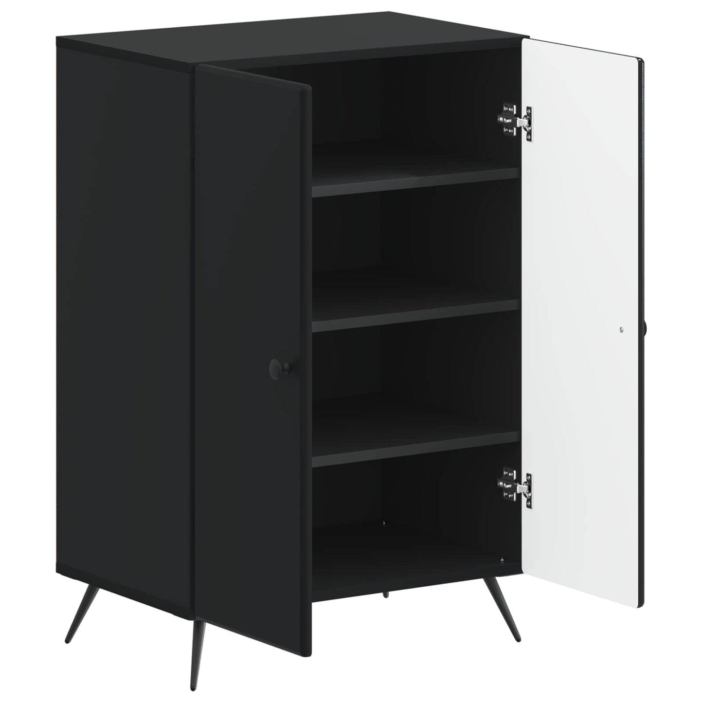 Schuhschrank BREDA 59,5 x 39,5 x 90 cm Holzwerkstoff Schwarz
