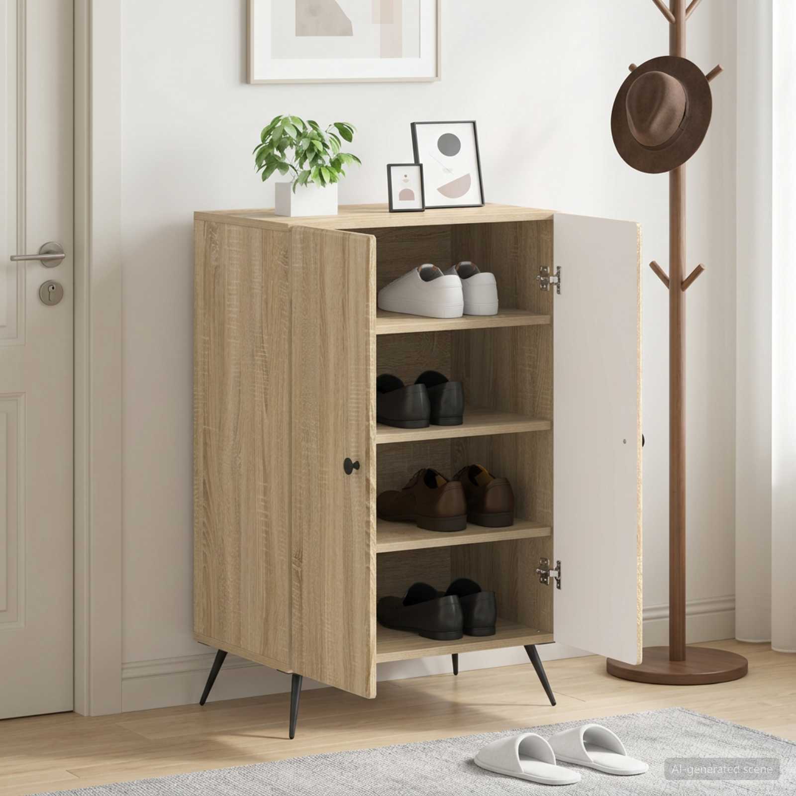 Schuhschrank BREDA 59,5 x 39,5 x 90 cm Holzwerkstoff