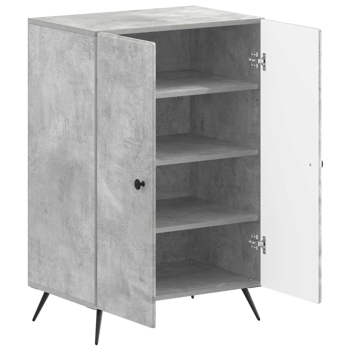 Schuhschrank BREDA 59,5 x 39,5 x 90 cm Holzwerkstoff Betongrau