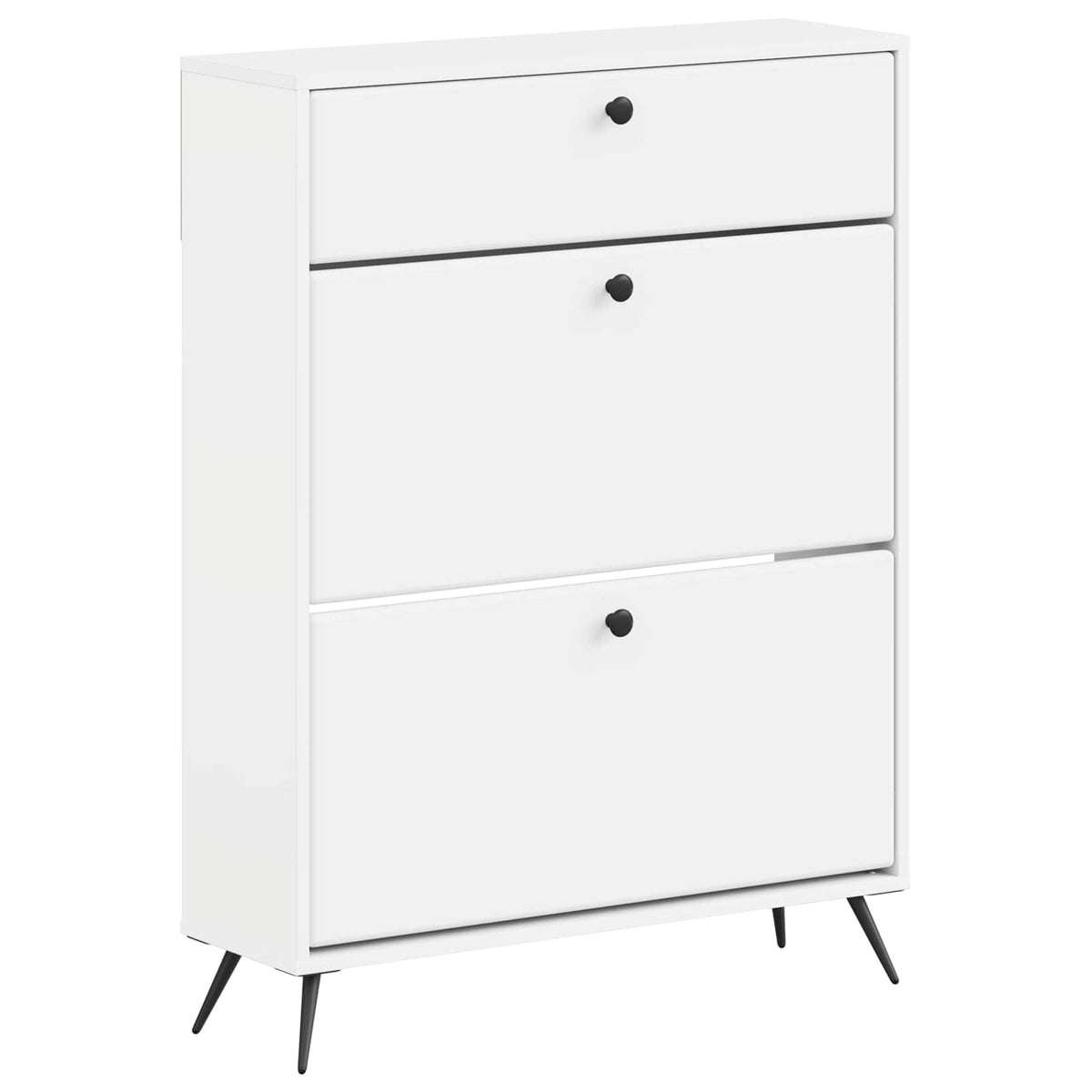 Schuhschrank BREDA 78 x 24 x 103 cm Holzwerkstoff Weiß
