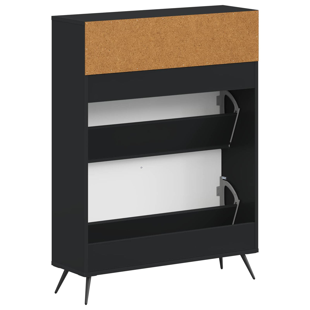 Schuhschrank BREDA 78 x 24 x 103 cm Holzwerkstoff Schwarz