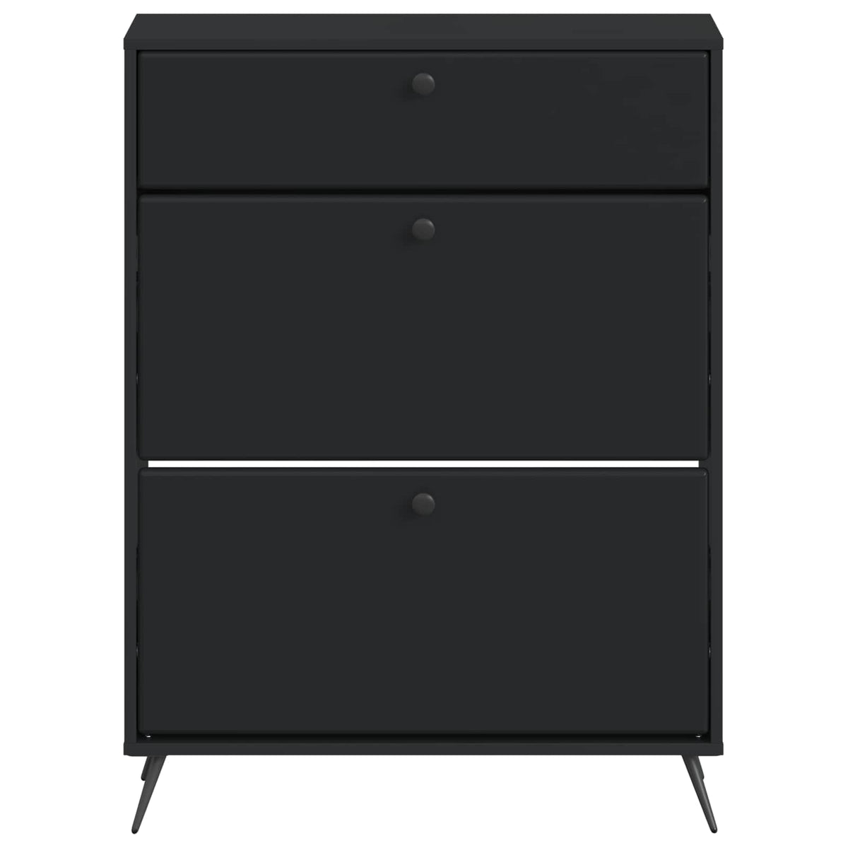 Schuhschrank BREDA 78 x 24 x 103 cm Holzwerkstoff Schwarz