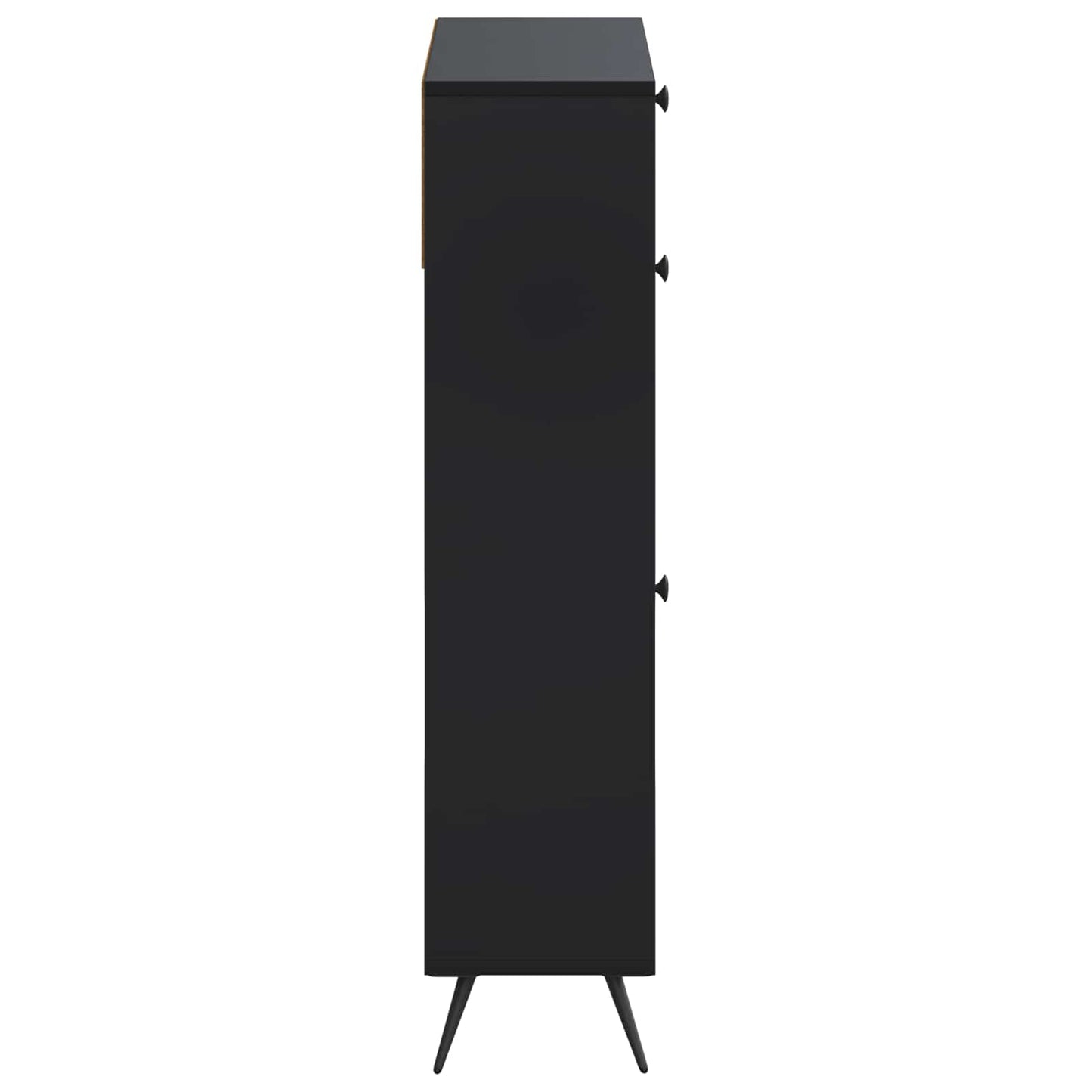 Schuhschrank BREDA 78 x 24 x 103 cm Holzwerkstoff Schwarz