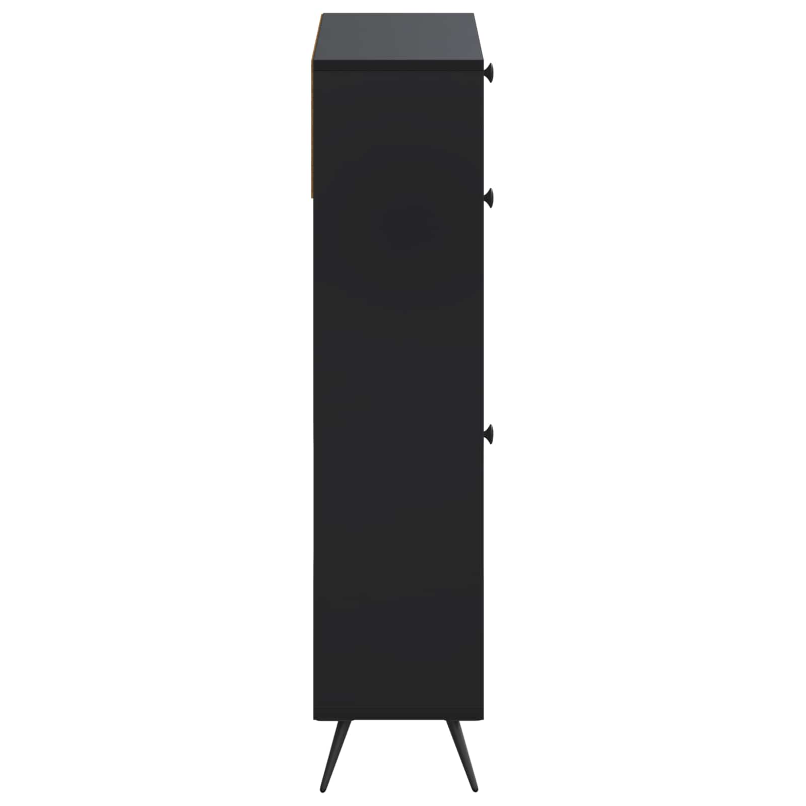 Schuhschrank BREDA 78 x 24 x 103 cm Holzwerkstoff Schwarz