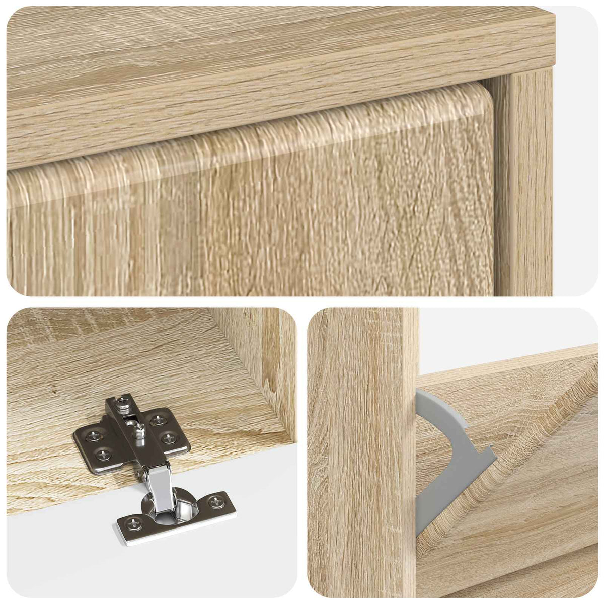 Schuhschrank BREDA 78 x 24 x 103 cm Holzwerkstoff Sonoma-Eiche