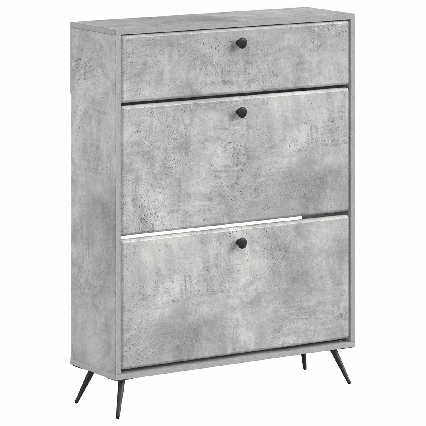 Schuhschrank BREDA 78 x 24 x 103 cm Holzwerkstoff Betongrau