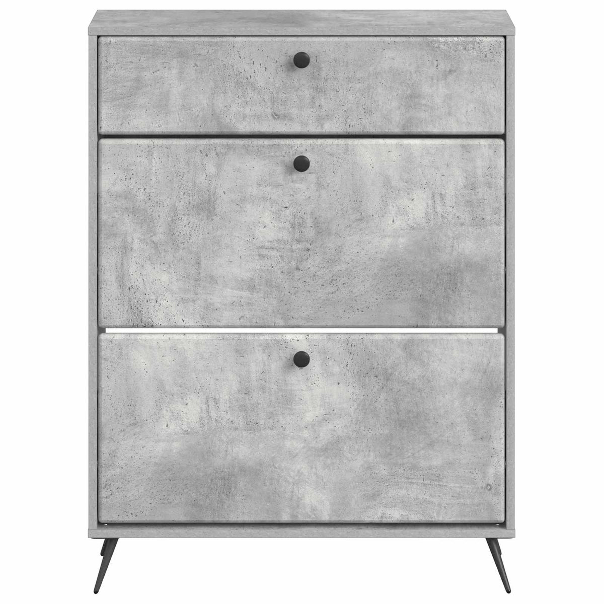 Schuhschrank BREDA 78 x 24 x 103 cm Holzwerkstoff Betongrau