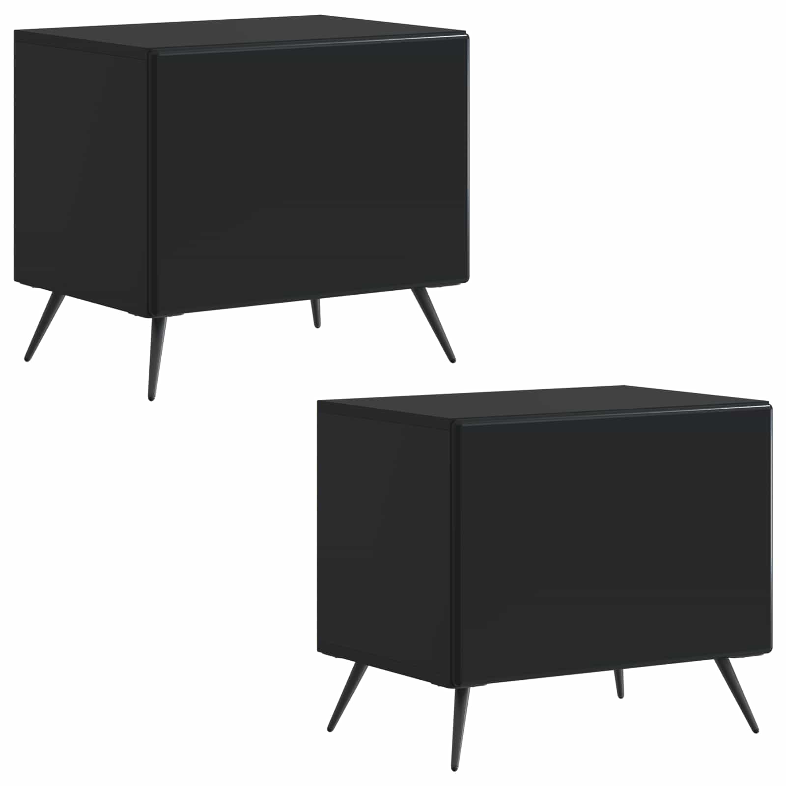 TV-Schrank Schwarz Holzwerkstoff