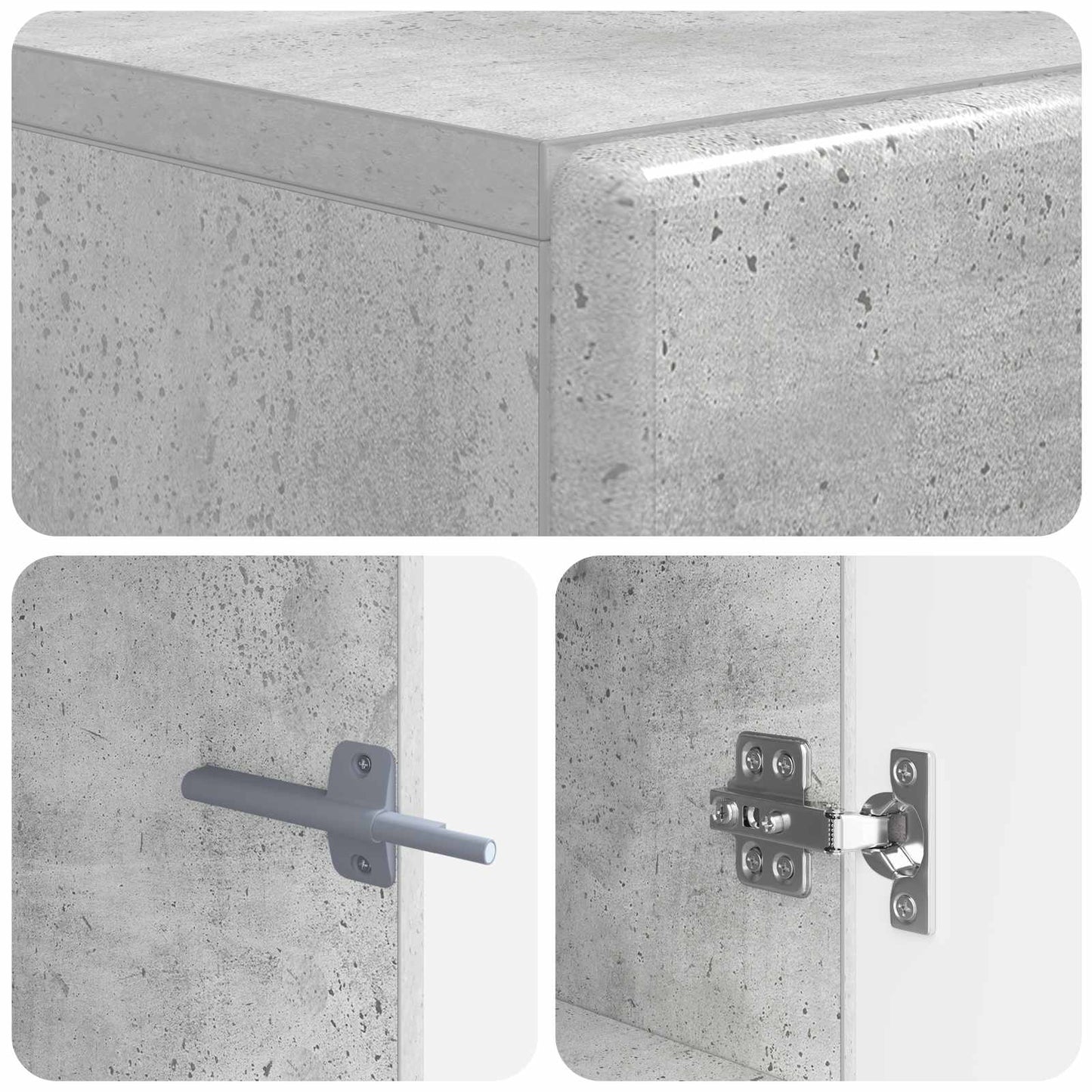 TV-Schrank Betongrau Holzwerkstoff