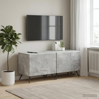TV-Schrank Betongrau Holzwerkstoff