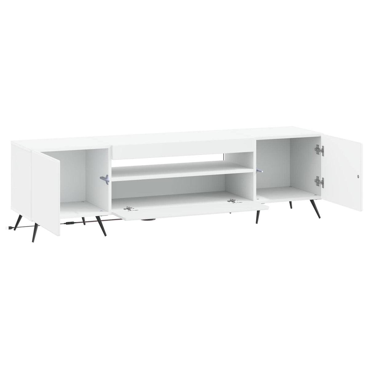 LED-TV-Schrank Weiß Holzwerkstoff