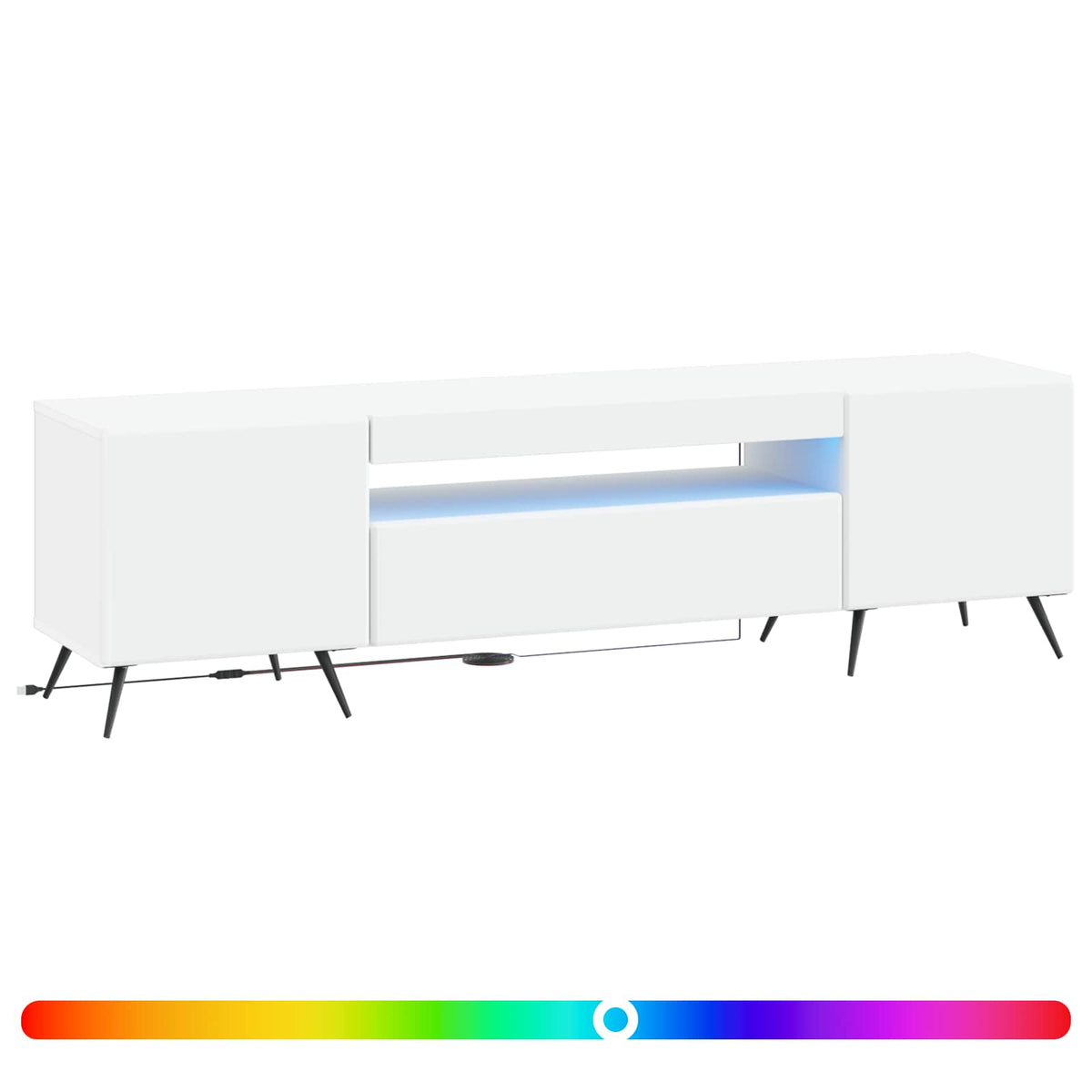 LED-TV-Schrank Weiß Holzwerkstoff