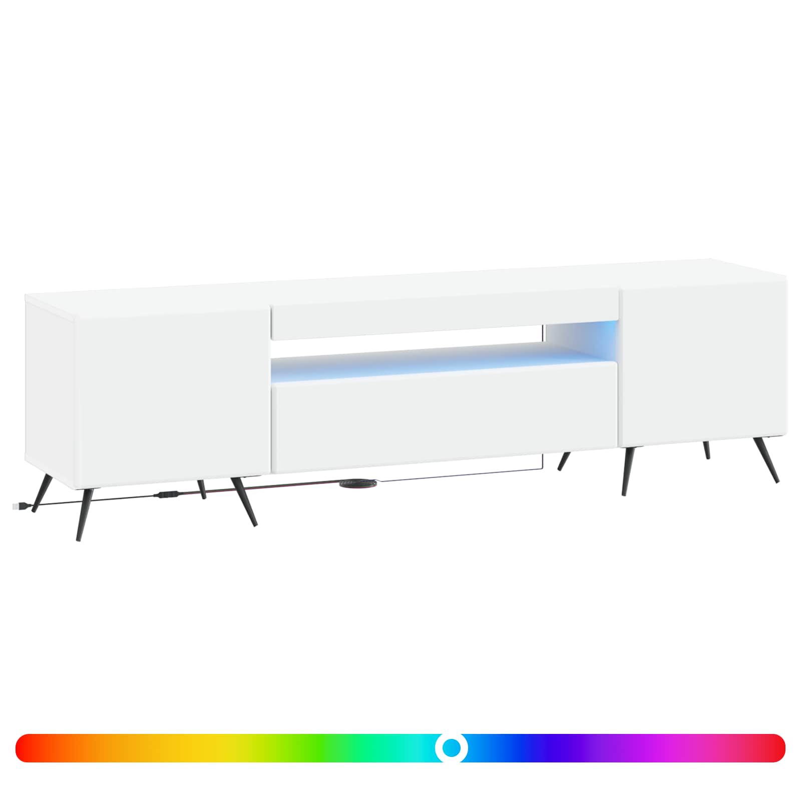 LED-TV-Schrank Weiß Holzwerkstoff