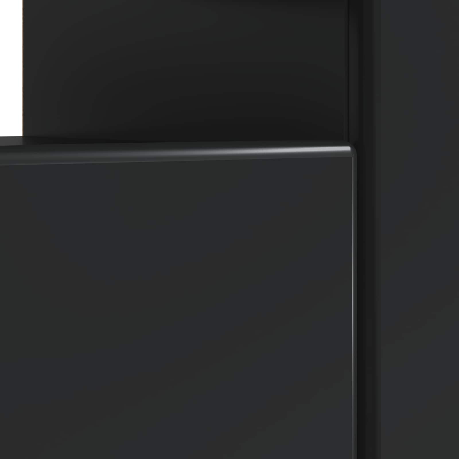 LED-TV-Schrank Schwarz Holzwerkstoff