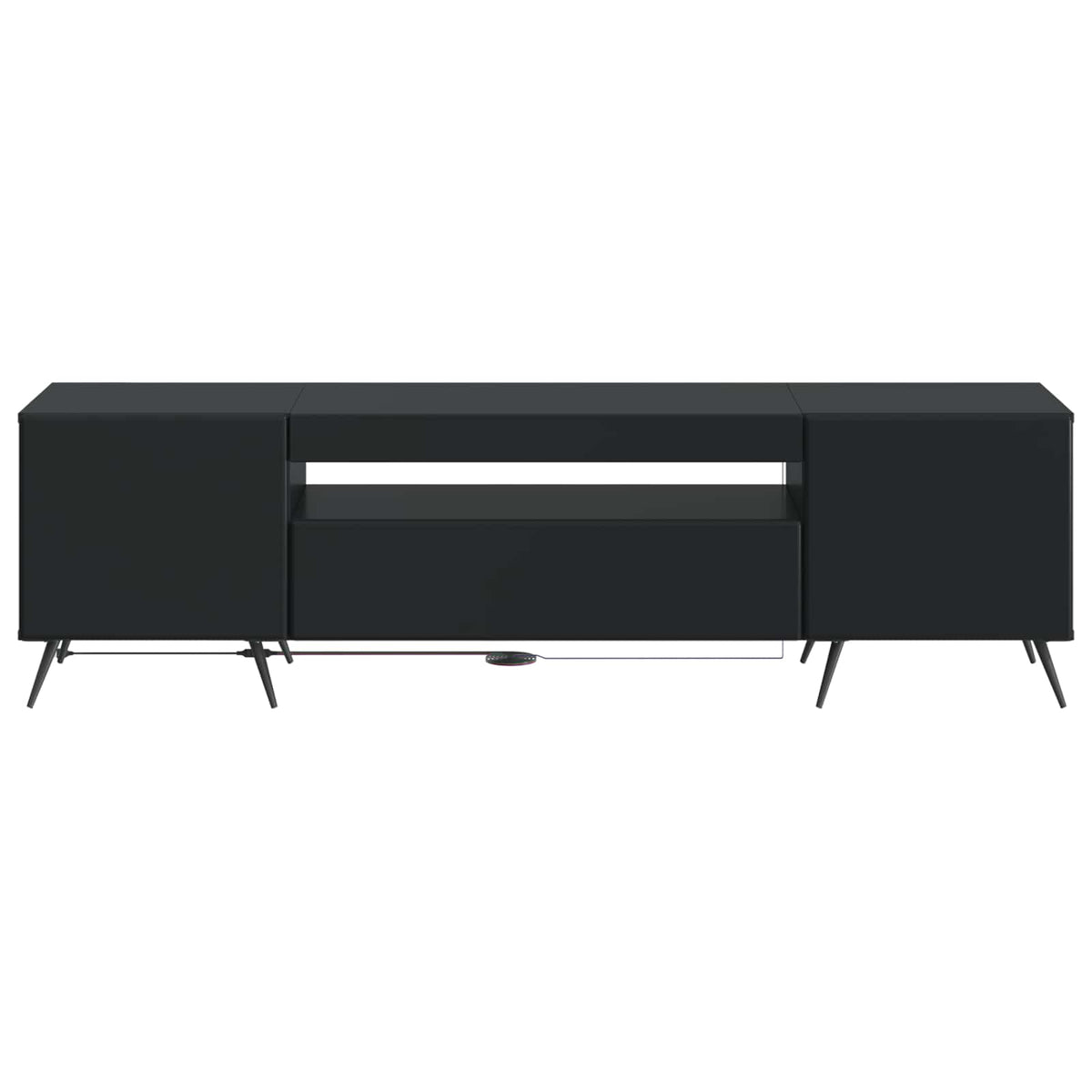 LED-TV-Schrank Schwarz Holzwerkstoff