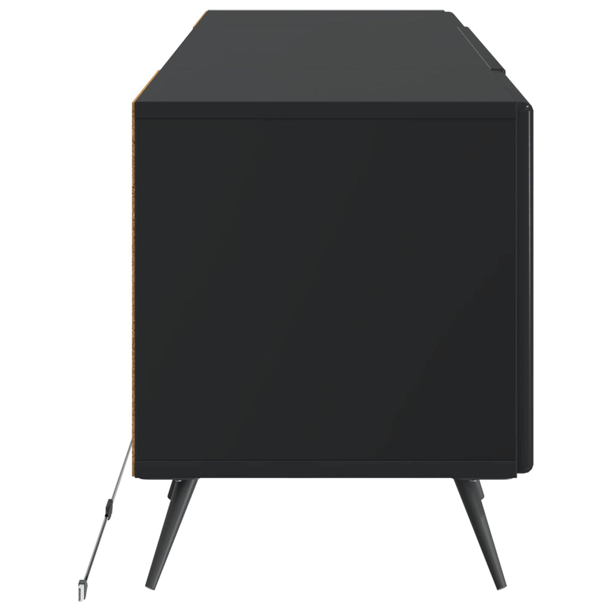 LED-TV-Schrank Schwarz Holzwerkstoff