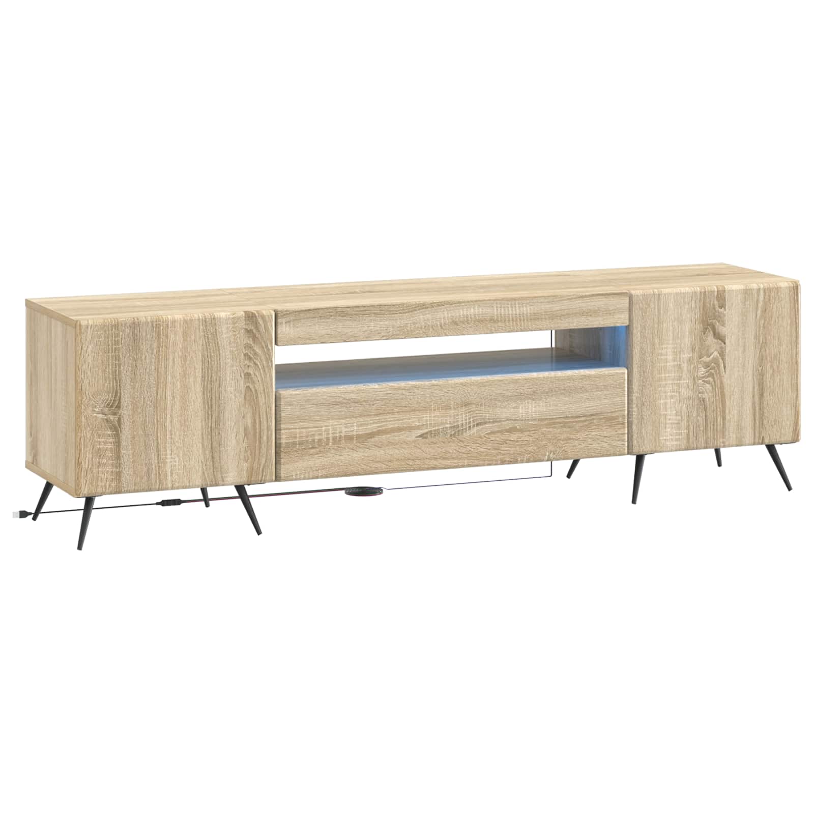 LED-TV-Schrank Sonoma-Eiche Holzwerkstoff