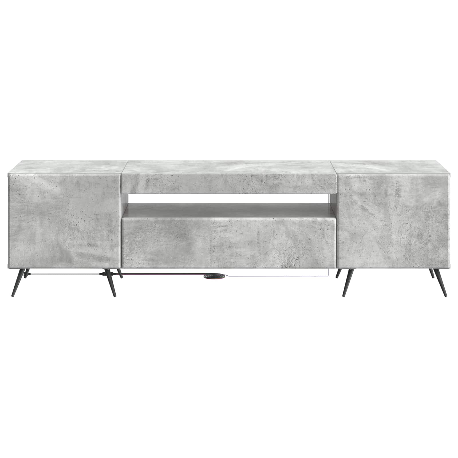 LED-TV-Schrank Betongrau Holzwerkstoff