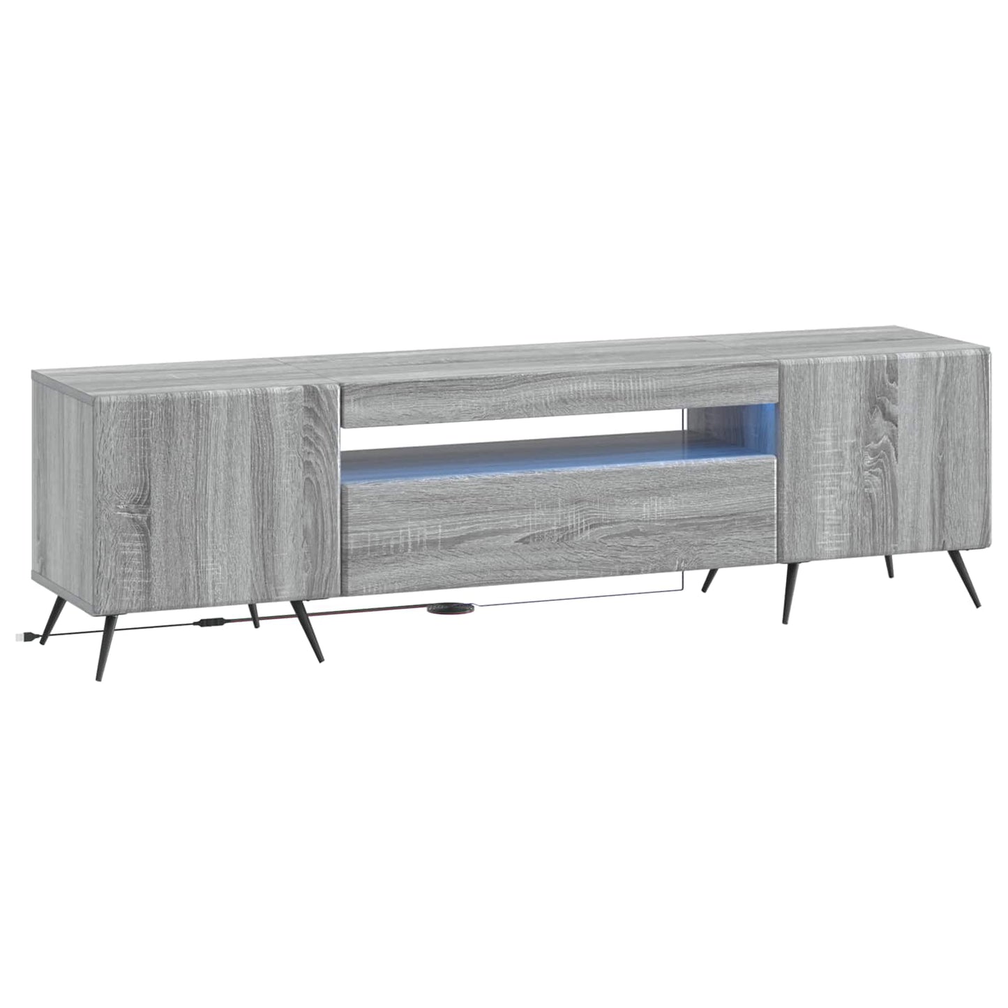 LED-TV-Schrank Sonoma-Grau Holzwerkstoff