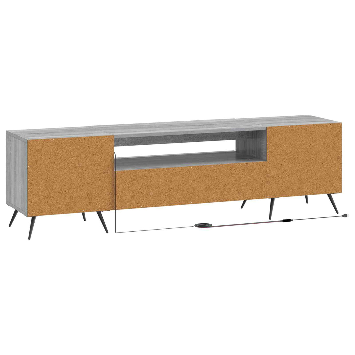 LED-TV-Schrank Sonoma-Grau Holzwerkstoff