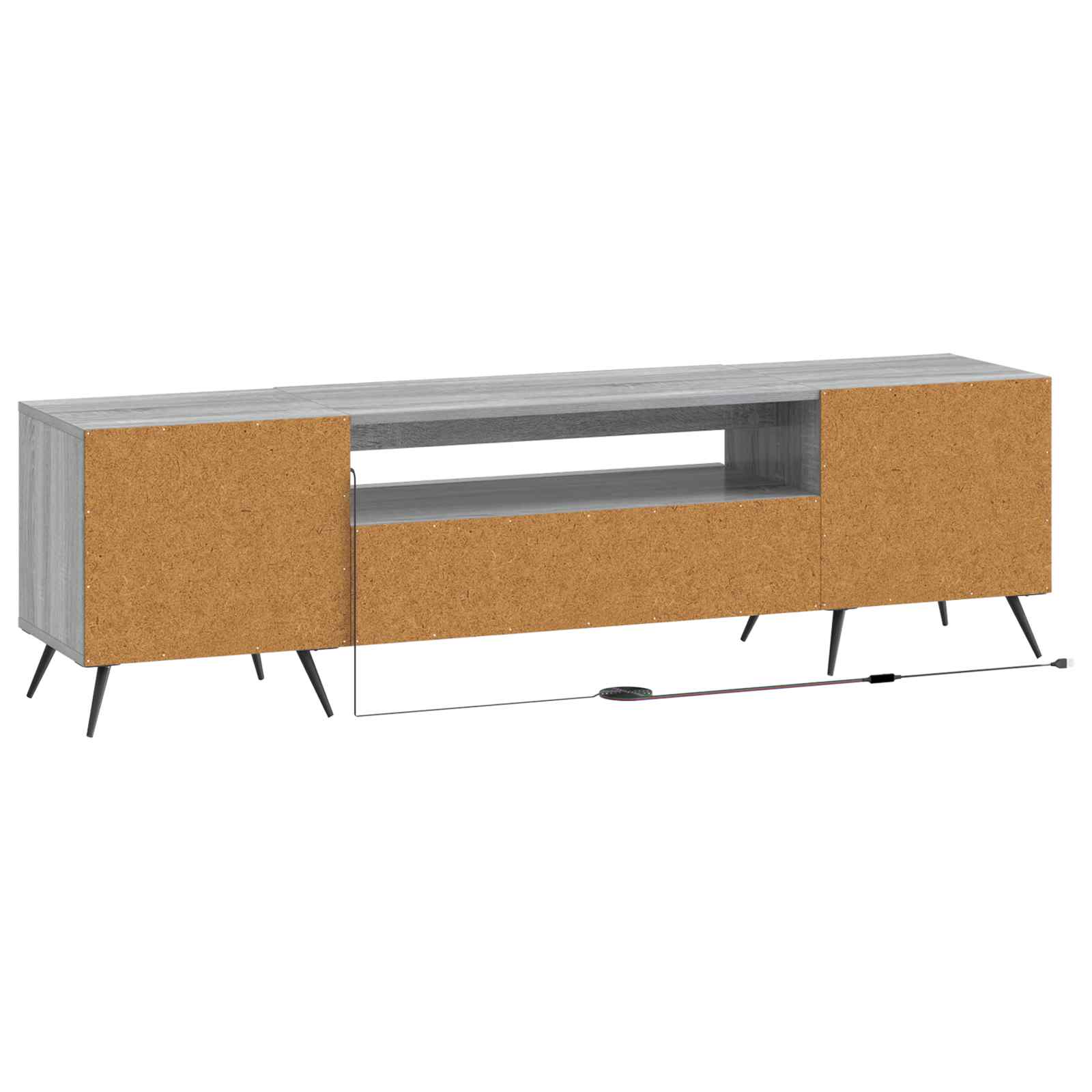 LED-TV-Schrank Sonoma-Grau Holzwerkstoff