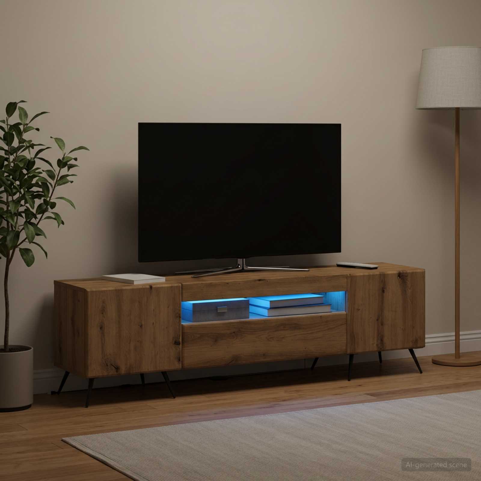 LED-TV-Schrank Artisan-Eiche Holzwerkstoff