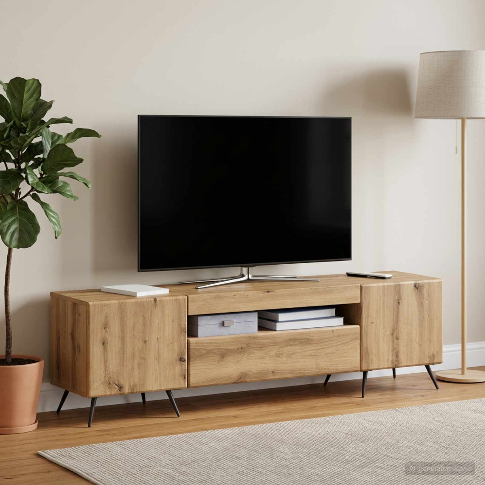LED-TV-Schrank Artisan-Eiche Holzwerkstoff