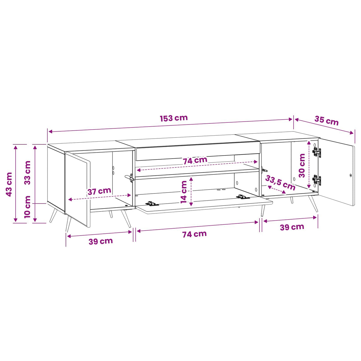 LED-TV-Schrank Artisan-Eiche Holzwerkstoff