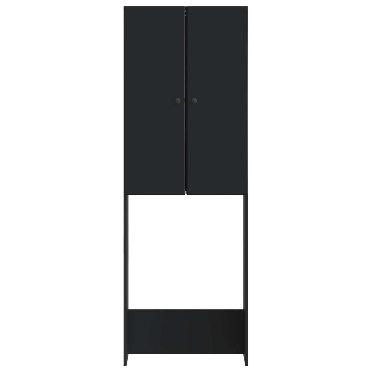 Toilettenschrank BREDA Schwarz 66 x 25,5 x 190 cm Holzwerkstoff
