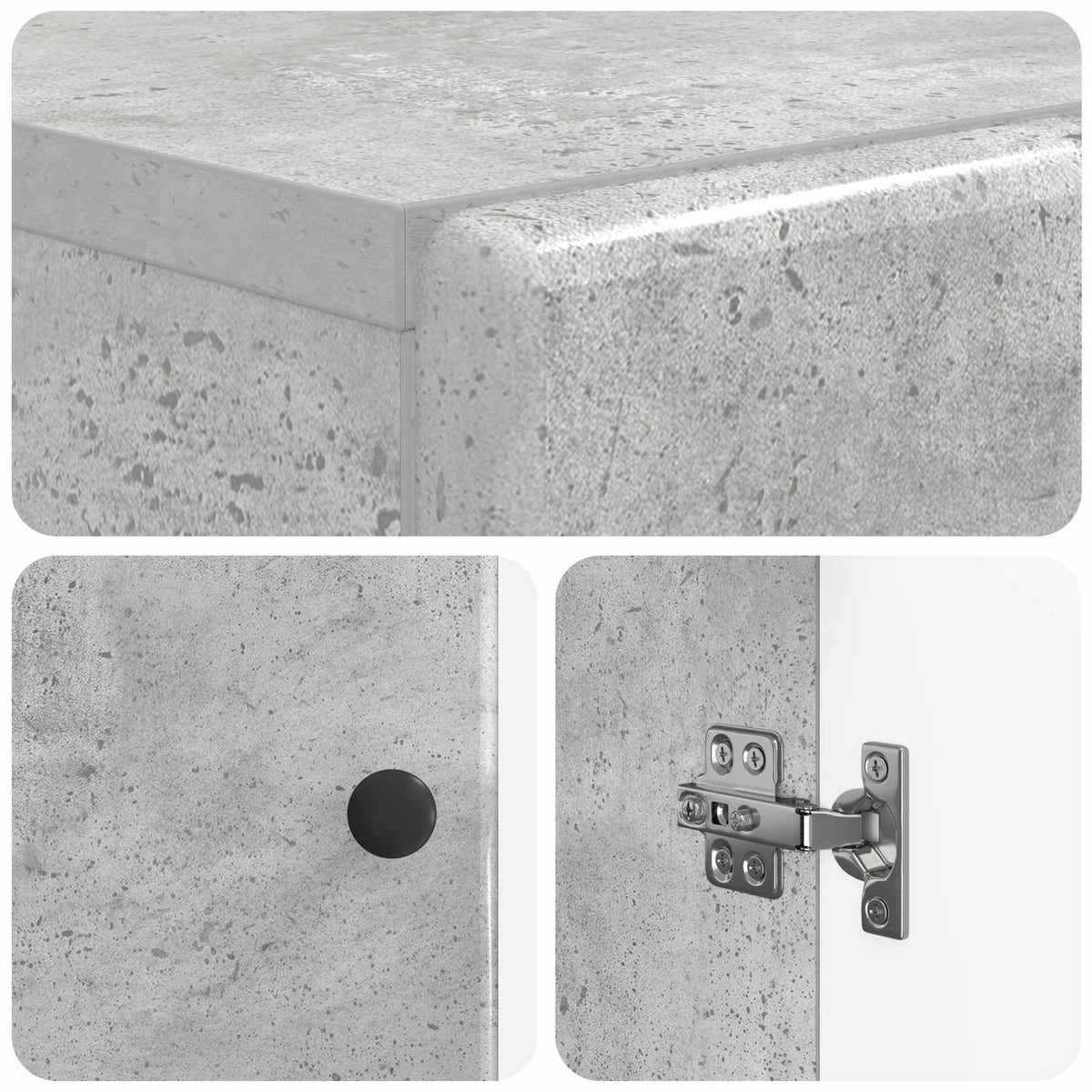 Toilettenschrank BREDA Betongrau 66 x 25,5 x 190 cm