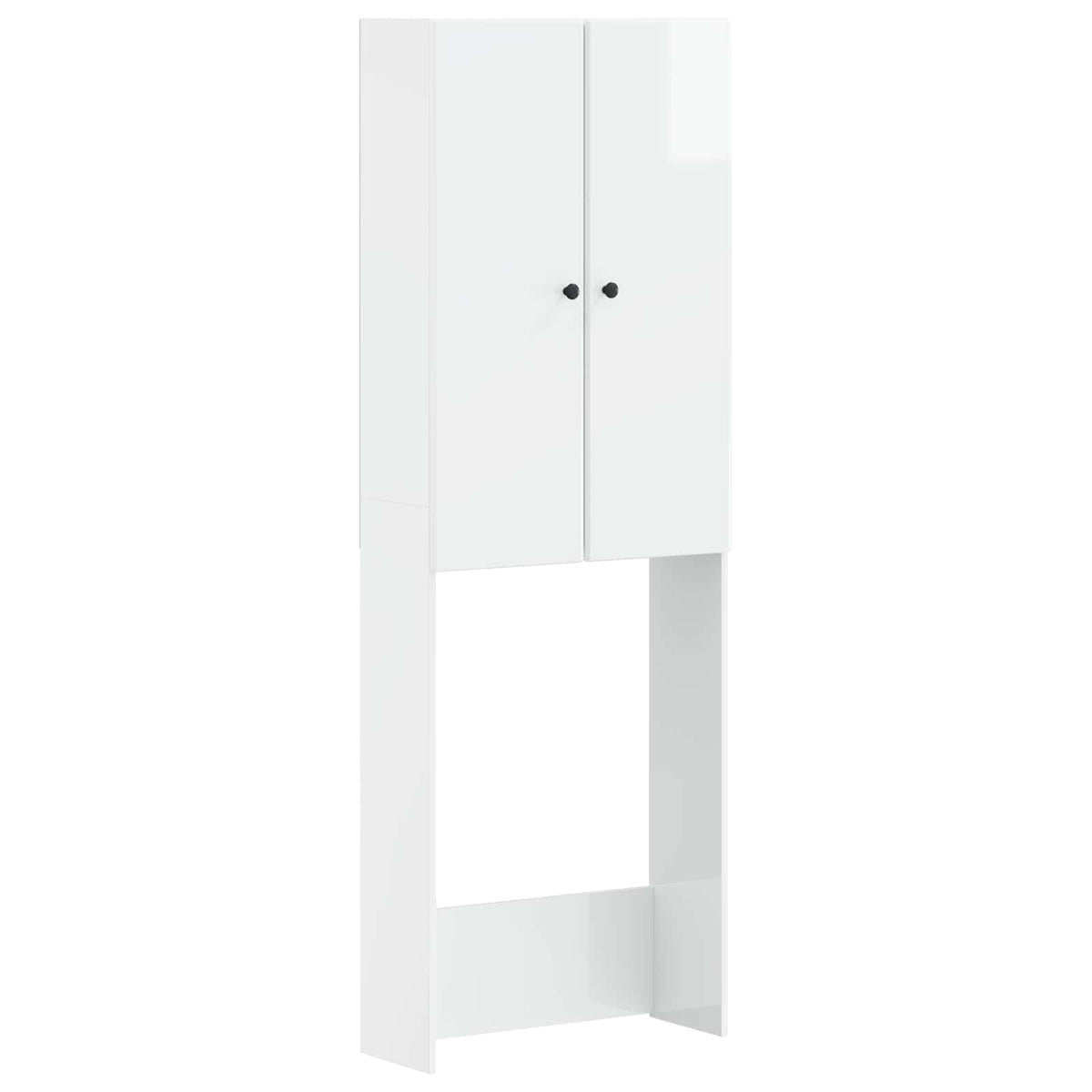 Toilettenschrank BREDA Hochglanz Weiß 66 x 25,5 x 190 cm