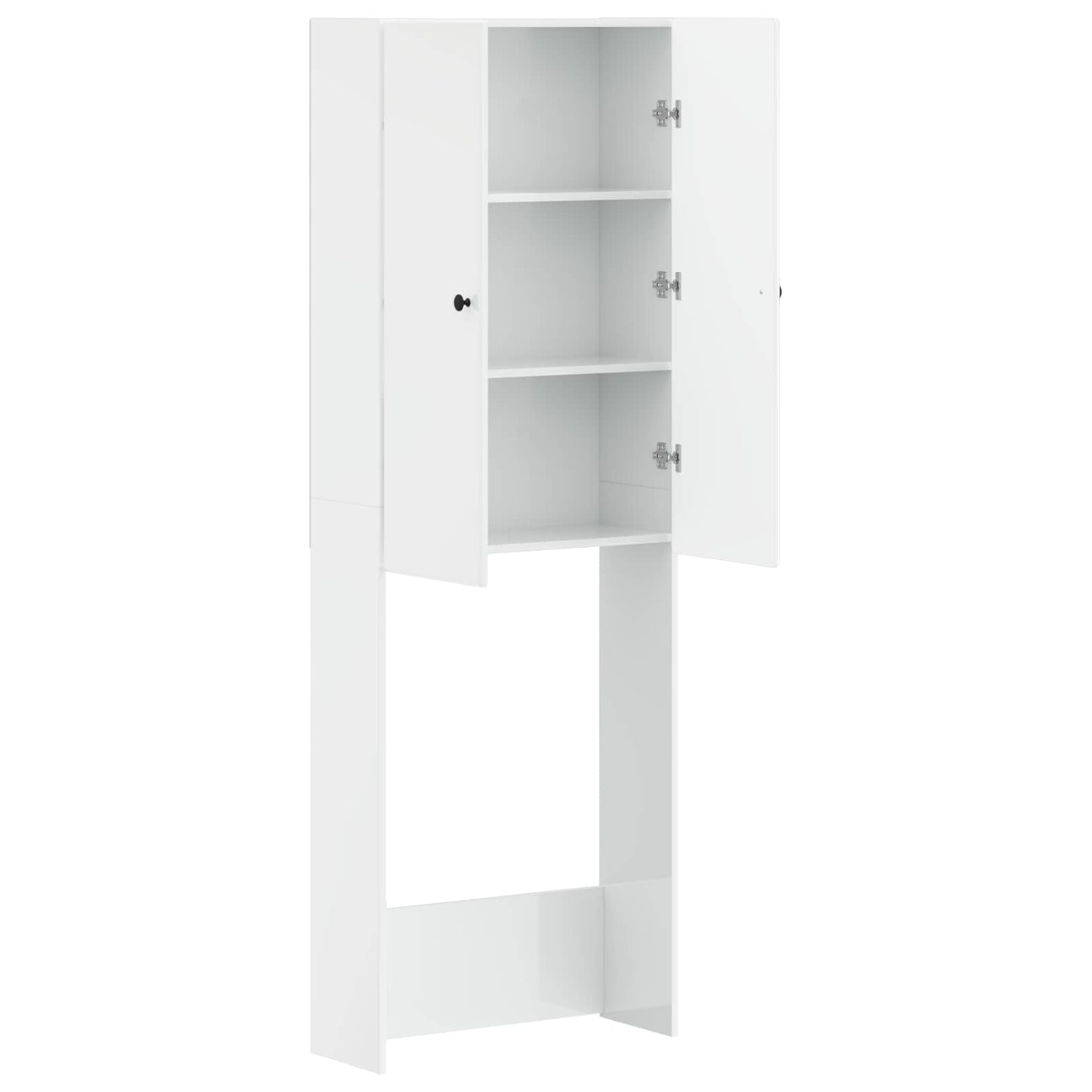 Toilettenschrank BREDA Hochglanz Weiß 66 x 25,5 x 190 cm