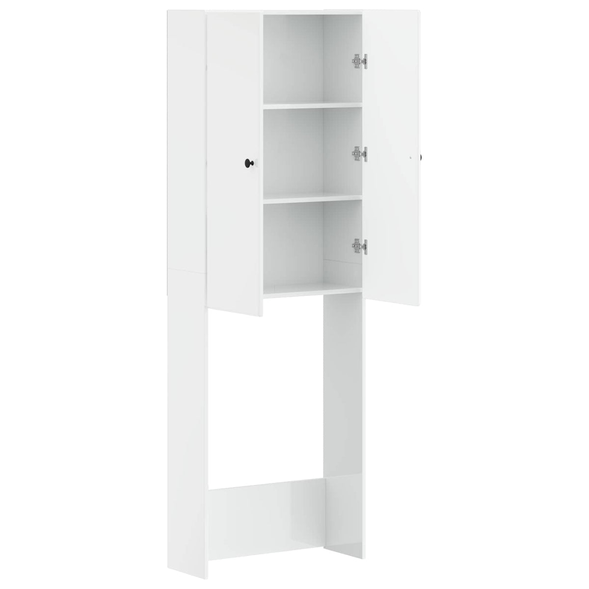 Toilettenschrank BREDA Hochglanz Weiß 66 x 25,5 x 190 cm