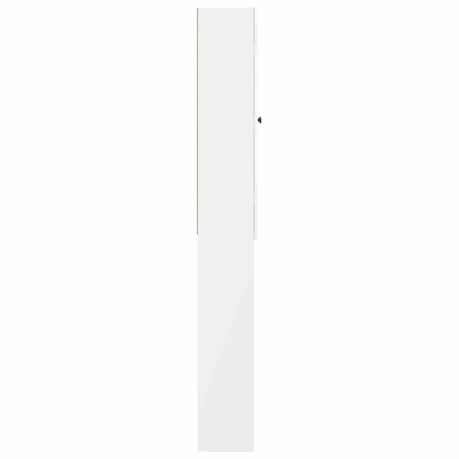 Toilettenschrank BREDA Hochglanz Weiß 66 x 25,5 x 190 cm