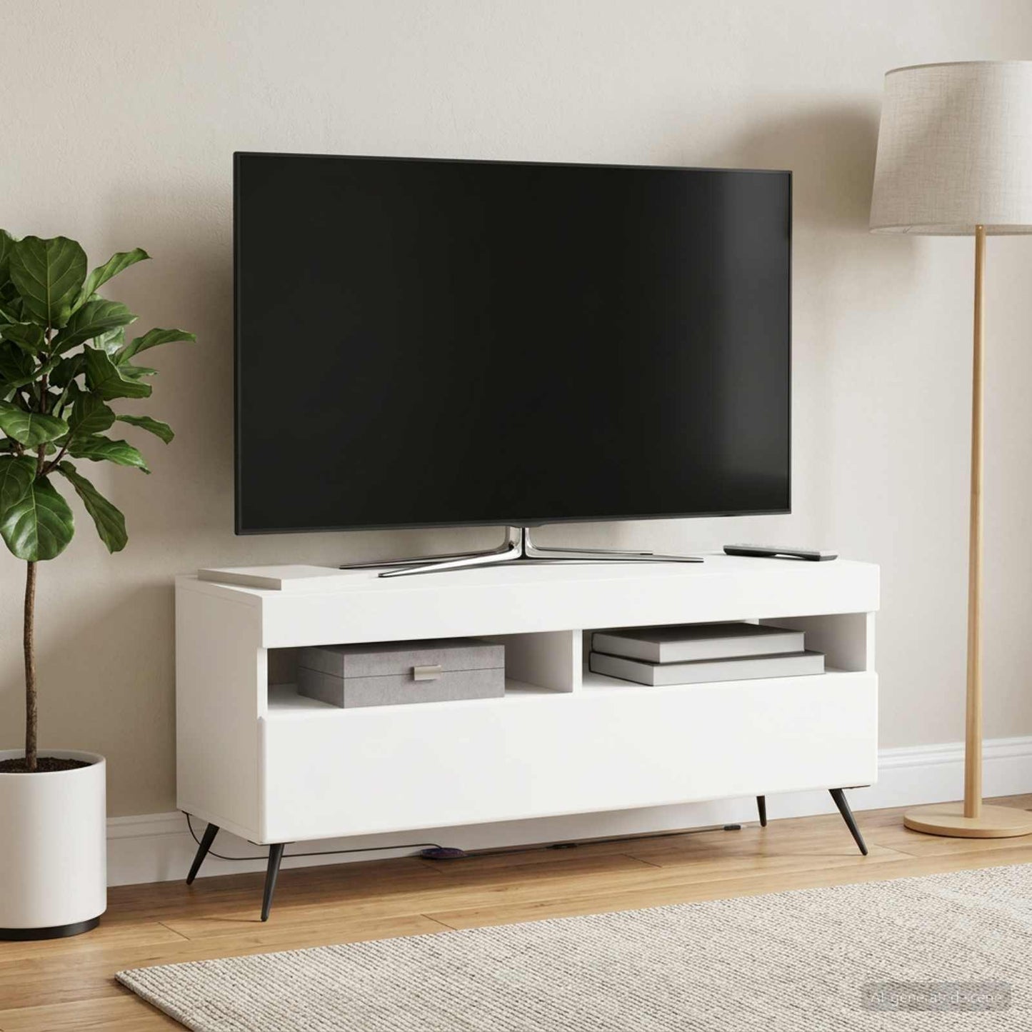 LED-TV-Schrank Weiß Holzwerkstoff