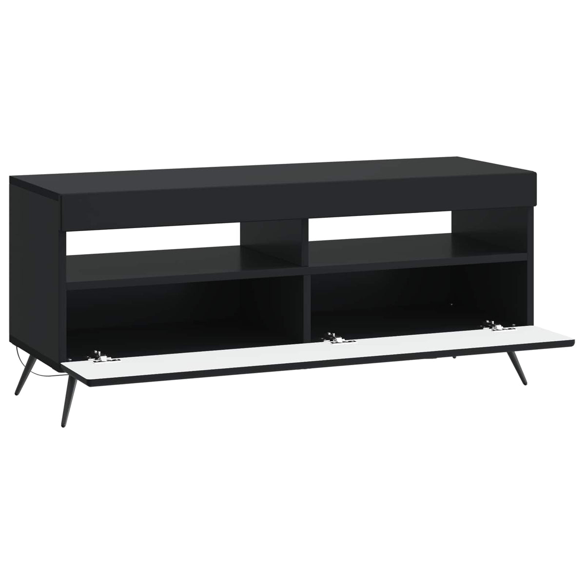 LED-TV-Schrank Schwarz Holzwerkstoff