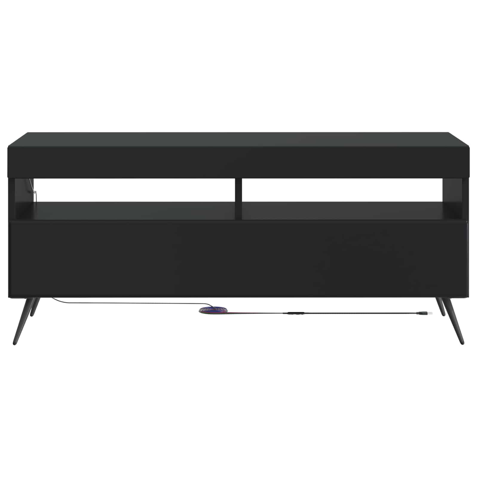 LED-TV-Schrank Schwarz Holzwerkstoff